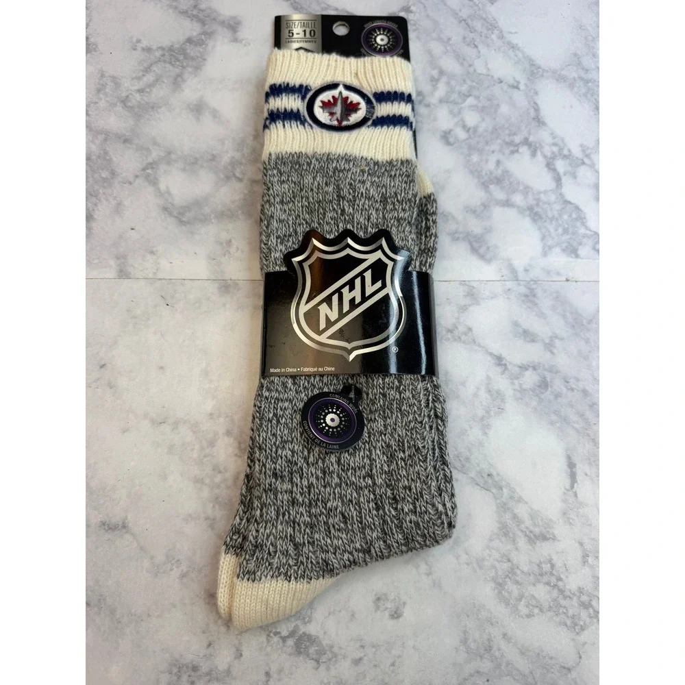 Winnipeg Jets NHL Boot Length Socks Mens Grey Wool Blend Gertex NHNK5761CCCBJ-1
